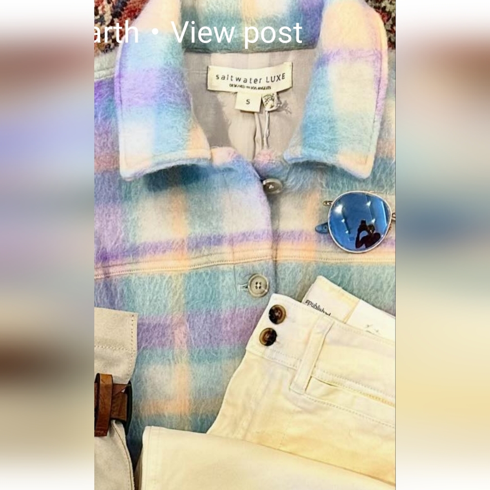 Salt Water Luxe Pastel Fuzzy Jacket